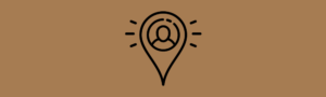 location icon on brown background